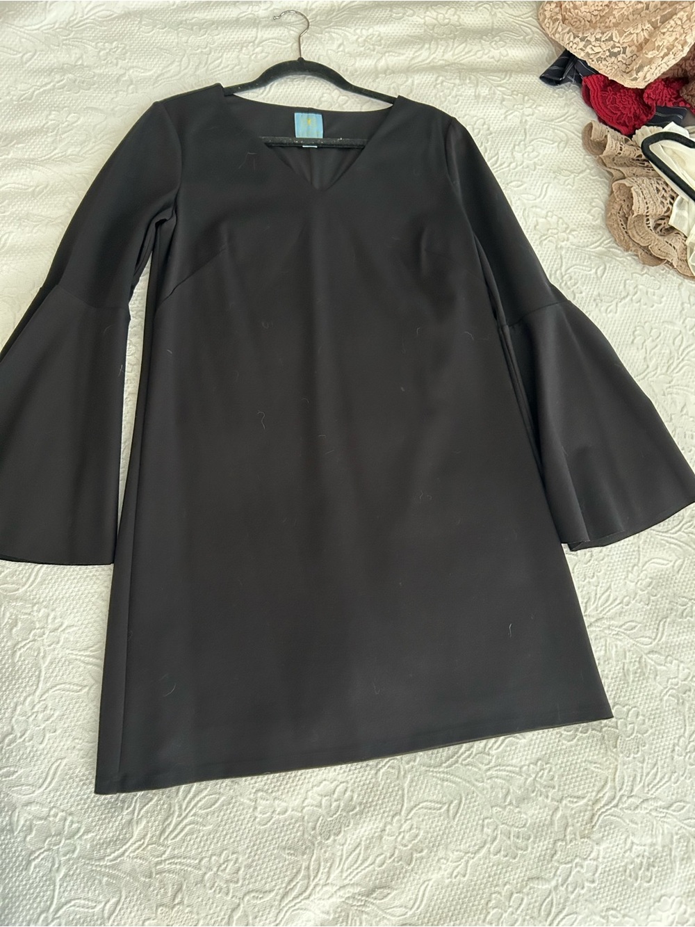 CeCe Black Bell-Sleeve Dress
